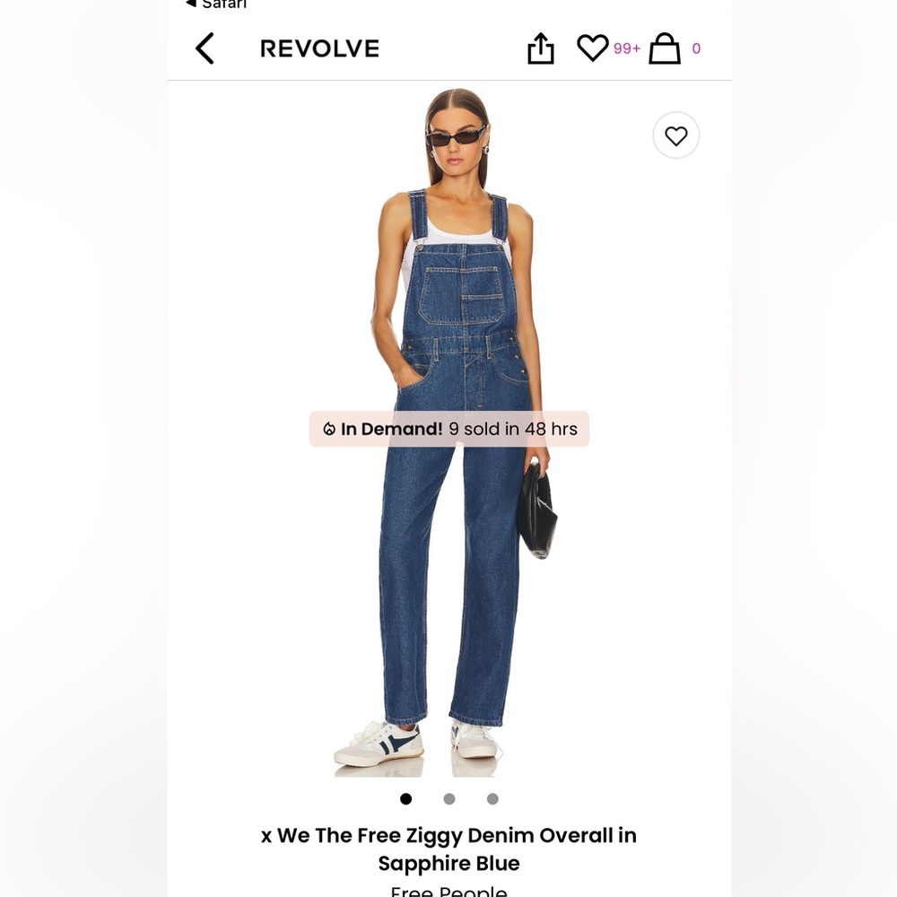 Free People Overalls - Dark Denim